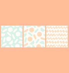 Abstract Shapes Seamless Pattern Set In A Muted