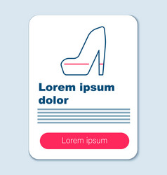 Line Woman Shoe With High Heel Icon Isolated