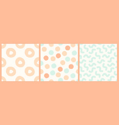 Abstract Shapes Seamless Pattern Set In A Muted