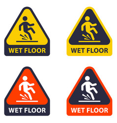 Gently Wet Floor Falling A Person Due To A Wet