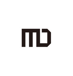 Letter Md Square Geometric Simple Symbol Logo