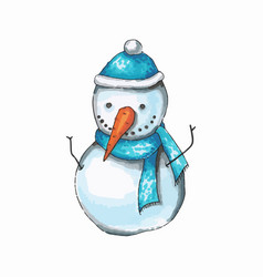 Snowman With Carrot Nose