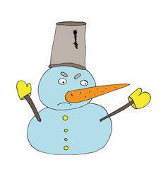 Angry Snowman Character