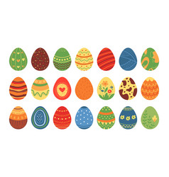 Flat Easter Isolated Eggs Sweet Table Decoration