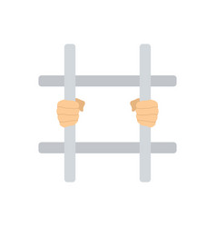 Hands Holding Prison Bars Icon