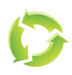 Glossy Green Recycling Icon