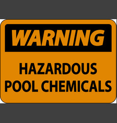 Warning Hazardous Pool Chemicals On White