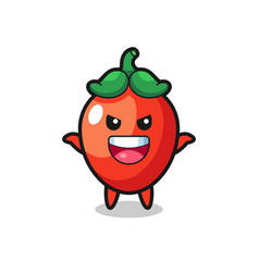 Cute Chili Pepper Doing Scare Gesture