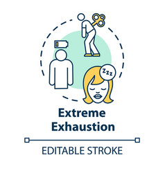 Extreme Exhaustion Concept Icon Overwork