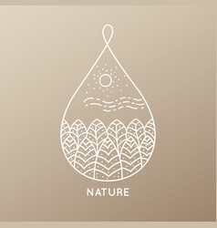 Leaf water eco nature logo image Royalty Free Vector Image