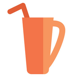 Juice In Orange Cup On A White Background