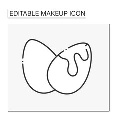 Makeup Sponge Line Icon