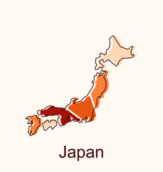 Map Of Japan Design Template National Borders