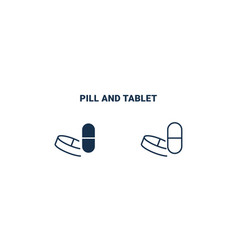 Pill And Tablet Icon Outline And Filled