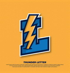 Thunder Esport With Initial Letter L Logo