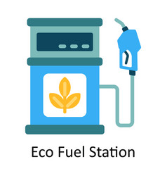 Eco Fuel Station Flat Icon Design