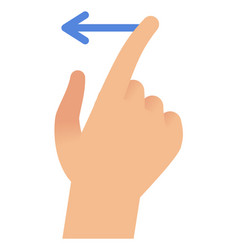 Left Swipe Gesture Finger Scroll On Touch