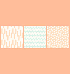 Abstract Shapes Seamless Pattern Set In A Muted