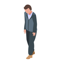 Fired Worker Icon Isometric Man Job