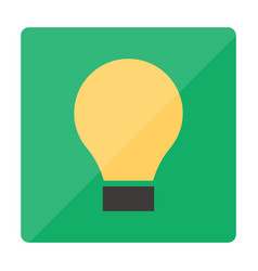 Light Bulb Icon Within A Green Square Icon Can