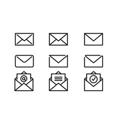 Mail Icon Envelope Line Flat Feedback Letter