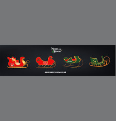 Santa Sleigh Set Decoration Asset