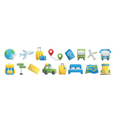 Travel Icon Set Design Template