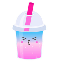 Unicorn Drink In Plastic Cup Cold Drink