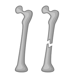 Broken Bone Icon Cartoon Style