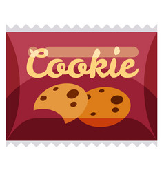 Cookie Pack Cartoon Icon Sweet Snack Bag