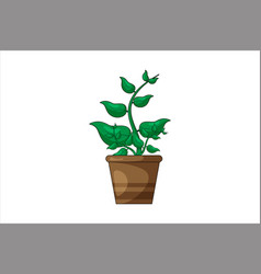 Potted Plant Environmental Sticker Design