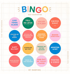 Self Quarantine Social Media Story Bingo Challenge