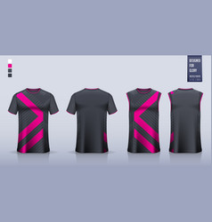 Black T-shirt Sport Mockup Template Design