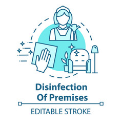 Disinfection Of Premises Concept Icon Flu