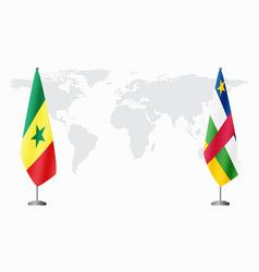 Senegal And Central African Republic Flags