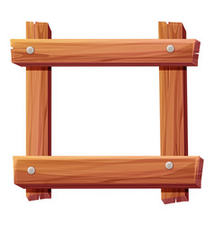 Wooden Frame Border From Planks With Nails Wood