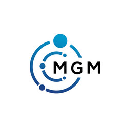 Mgm Letter Technology Logo Design On White