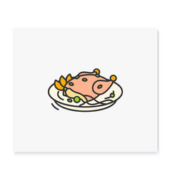 Samgyetang Color Icon