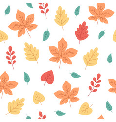 Autumn Leaves Seamless Pattern Folliage