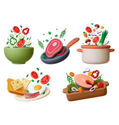 Cooking 3d Scenes Realistic Food Kitchenware And