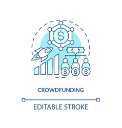 Crowdfunding Turquoise Concept Icon