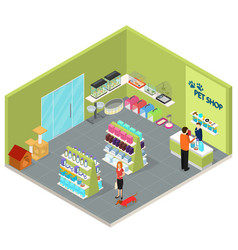 Interior Pet Shop Isometric View