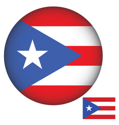 Puerto Rico Flag Round Shape