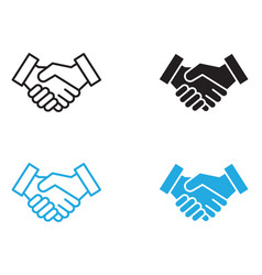 Business Agreement Handshake Icon Black And White