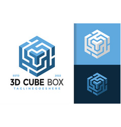 3d Cube Box Logo Design Brand Identity Logos