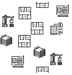 Bim Building Information Seamless Pattern