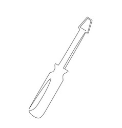 Continuous Line Drawing Of A Flat Head Scree