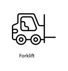 Forklift Outline Icons Simple Stock Illu