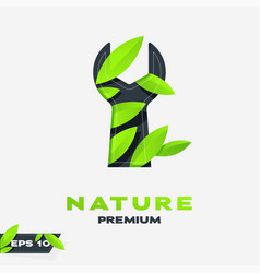 Garage Nature Leaves Logo