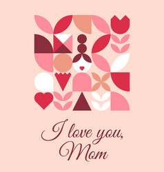 Happy Mothers Moms Day Abstract Greeting Flyer